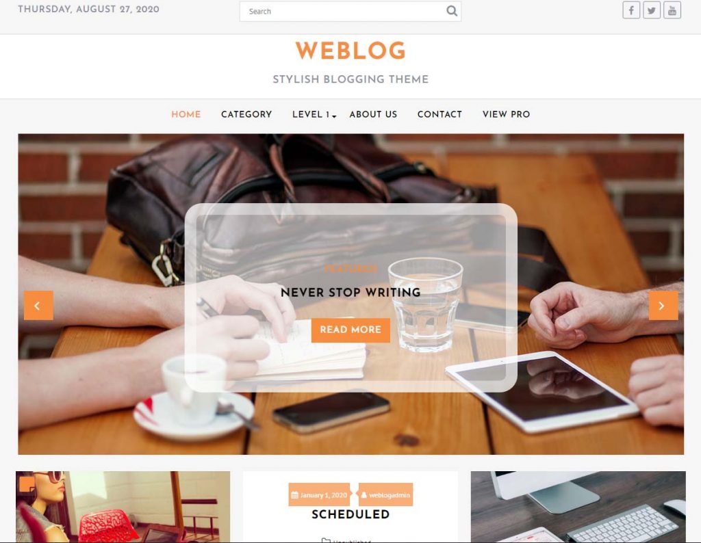 WeBlog WordPress Theme
