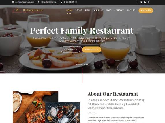 WordPress Restoran ve Kafe Teması