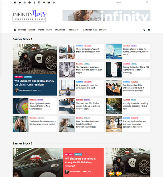 Infinity News WordPress Teması