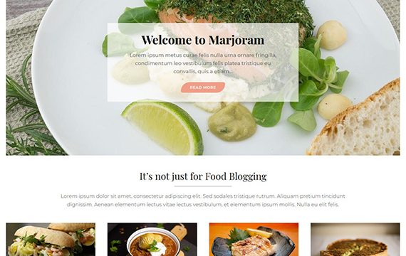 Marjoram WordPress Yemek Tarifleri Teması