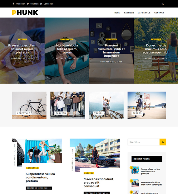 Phunk WordPress Blog Teması